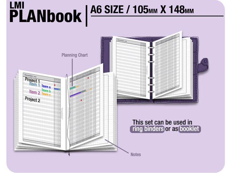 PlanBook Filofax Inserts Refills Printable Binder Planner Midori. image 4