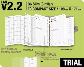 B6slim FCC size v2.2 set with ds1 do1p/ May to July 2026 /Monthly Weekly daily (PDFDownload)/FilofaxPlannerInsertsbooklet