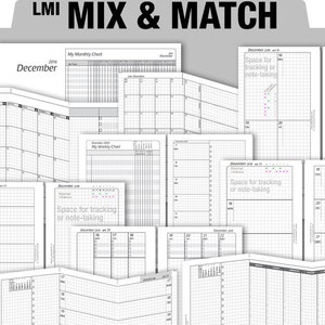 MIX & MATCH - Life Mating Components / Diagramme und mehr - Filofax Inserts Refills Printable Binder Planner Midori