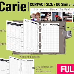 Feuillets d&#39;agenda hebdomadaire 2025-2026 : FC Compact / B6 Slim (PDF)