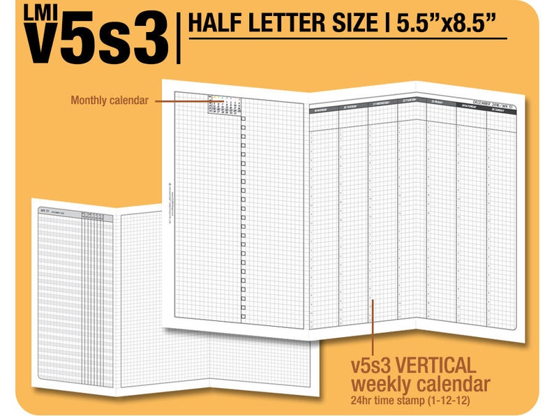 November to December 2024 /trial HALF Letter V5s3 W Ds5 Do1p Filofax