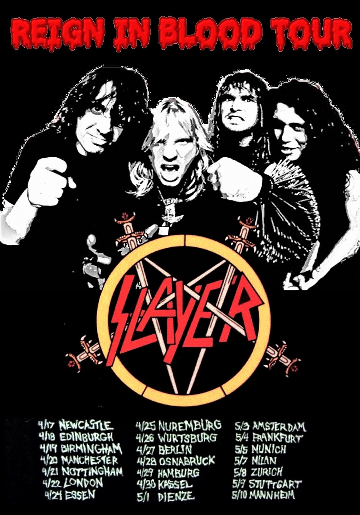 slayer tour poster