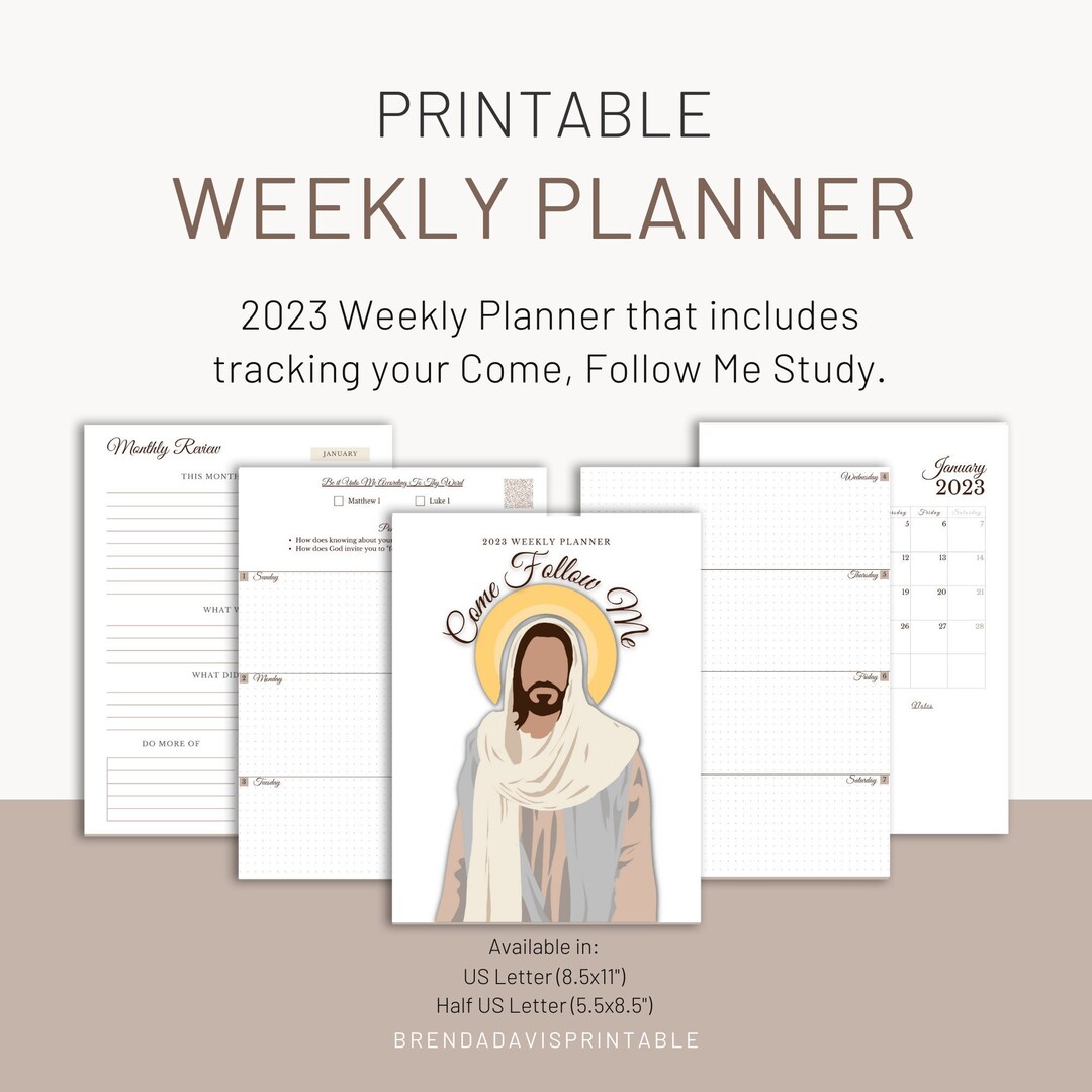 Printable 2023 Come Follow Me Weekly Planner - Etsy