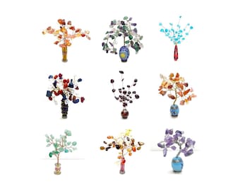 Wire Wrapped Tree of Life DIY Kit, Gemstone Chips, Copper Wire