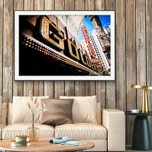 Las Vegas Neon Lights Print: Fremont Street Golden Gate Casino