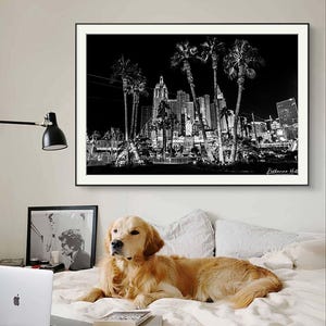 City Lights Black and White Print of New York, New York at Palms Las Vegas | Modern Wall Art Decor | Sin City Photography, USA24
