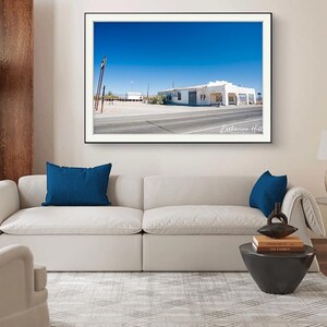 Desolate Landscape Art: Death Valley Junction Photographic Print - Modern USA Wall Decor, Color or B&W, Lounge Art, Road Trip Print, USA28