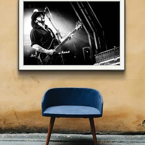 Lemmy Kilmister of Motorhead Live Music Photo Print, Lustre Finish, Archival Inks, Festival Rock Photography, LK01