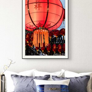 Faszinierender chinesischer Neujahrslaternen-Fotodruck - London Chinatown Straßenbeleuchtung, traditionelle Feste - glänzendes Finish, UK14