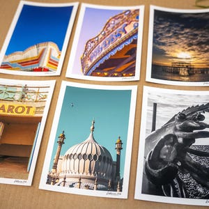 Brighton Mini Art Prints Set, Seaside Souvenir Postcards, Abstract Street Photography, Bamboo Paper