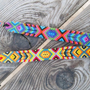 Sunrise Buzz friendship bracelet pattern PDF tutorial beginner level image 2