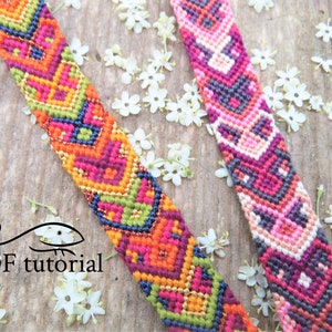 Midsummer Morning friendship bracelet pattern PDF tutorial beginner level image 1