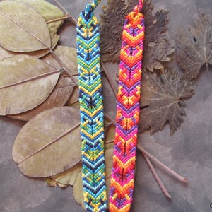 Ocean and Leaves friendship bracelet pattern PDF tutorial beginner level image 5