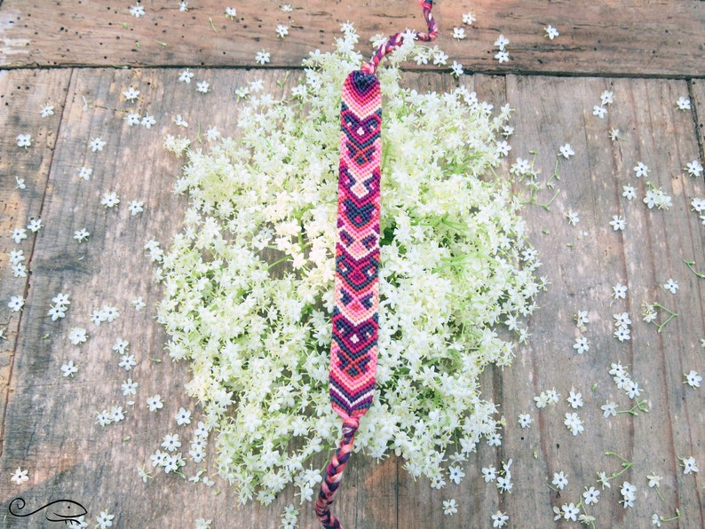 Midsummer Morning friendship bracelet pattern PDF tutorial beginner level image 5