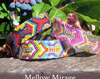 Patroon Mellow Mirage vriendschapsarmband - pdf-zelfstudie - gemiddeld niveau