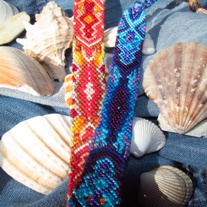 Sand and Sun friendship bracelet pattern PDF tutorial intermediate level image 2