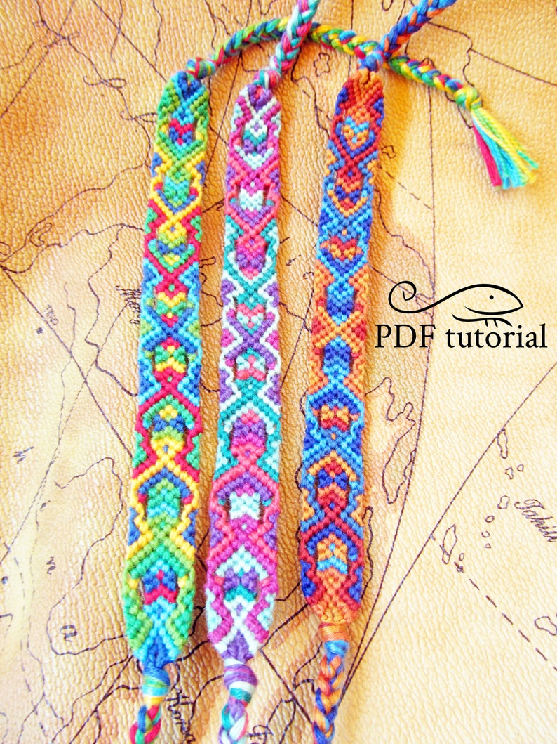 Friendship Bracelet Pattern, Bracelet Pattern sweet Travels