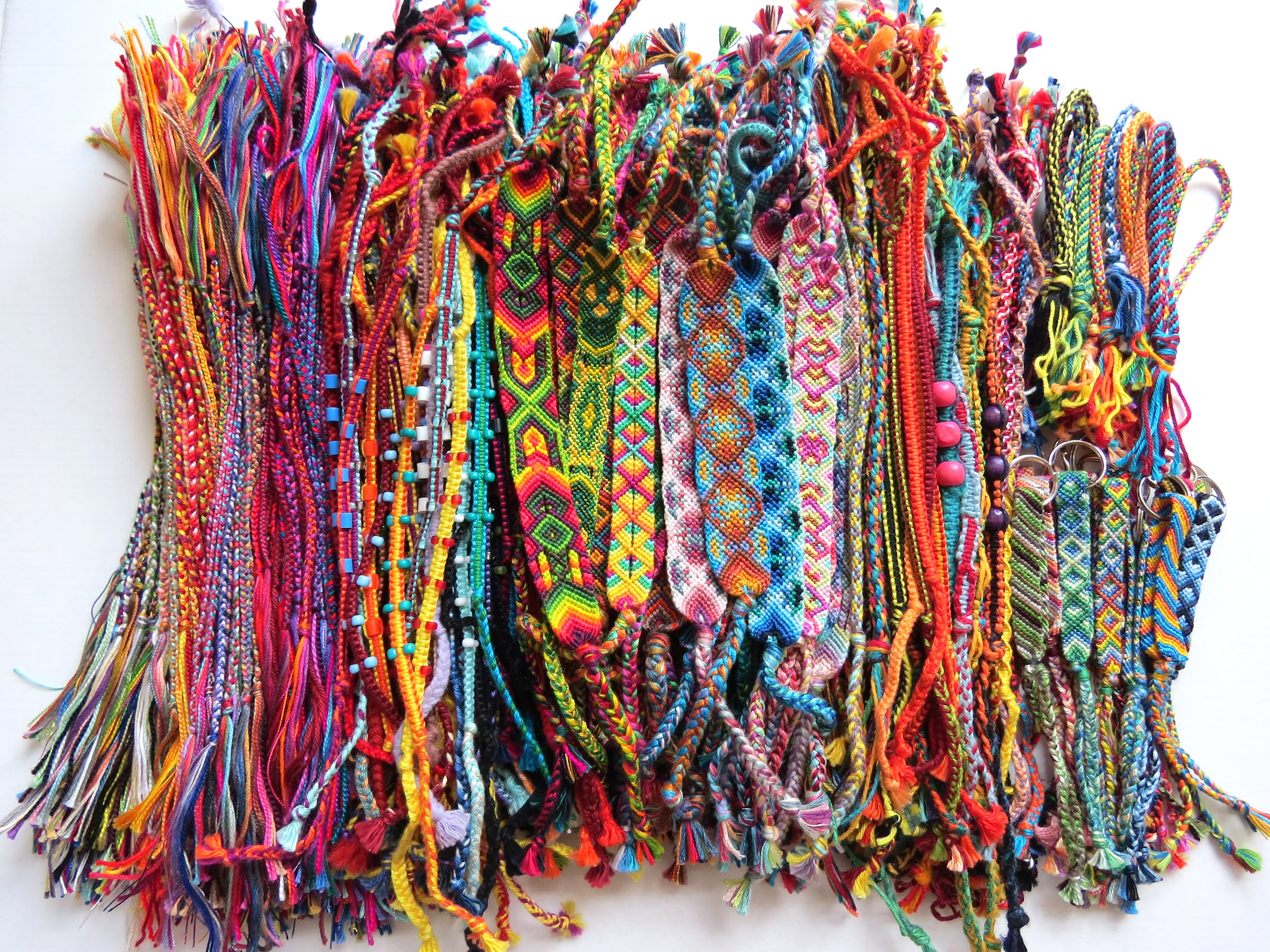 EPALER 50pcs Wholesae Bulk Jewelry Lots Colorful Braid Friendship Cords Strand Bracelet