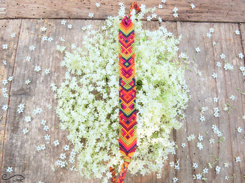 Midsummer Morning friendship bracelet pattern PDF tutorial beginner level image 3