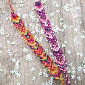 Midsummer Morning friendship bracelet pattern PDF tutorial beginner level image 2