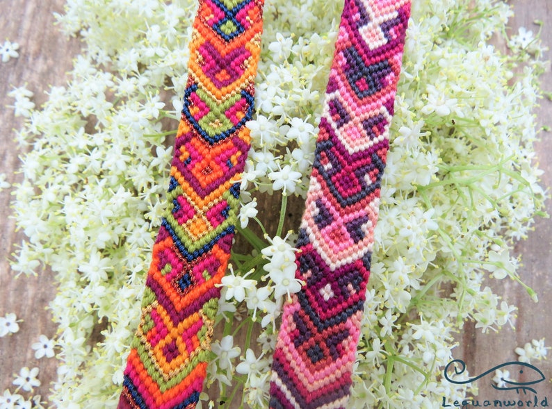 Midsummer Morning friendship bracelet pattern PDF tutorial beginner level image 9