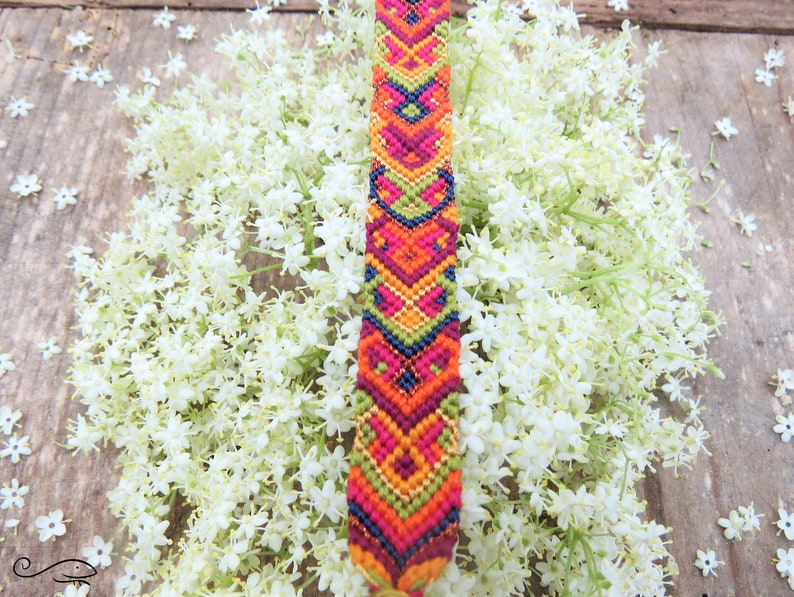 Midsummer Morning friendship bracelet pattern PDF tutorial beginner level image 4