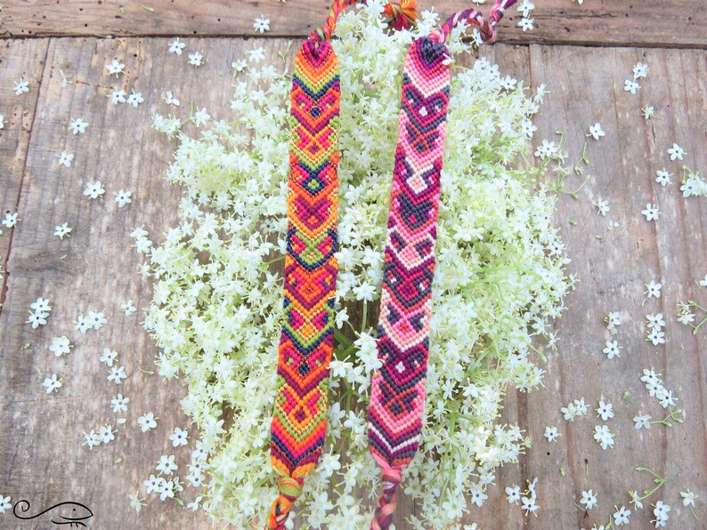 Midsummer Morning friendship bracelet pattern PDF tutorial beginner level image 10