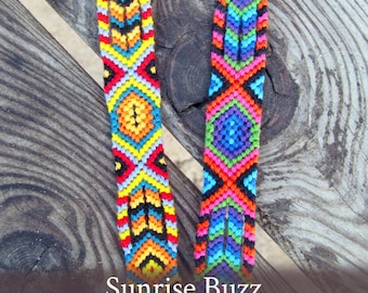 Sunrise Buzz Friendship Bracelet Pattern PDF Tutorial Beginner