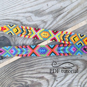 Sunrise Buzz friendship bracelet pattern PDF tutorial beginner level image 1