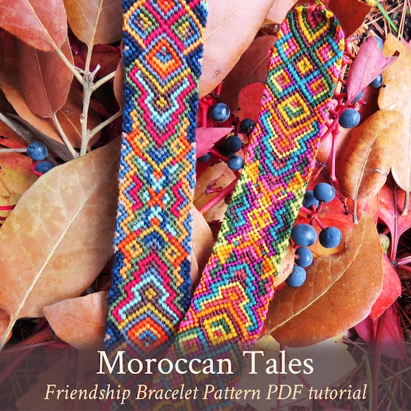 Moroccan Tales friendship bracelet pattern - PDF tutorial - advanced level