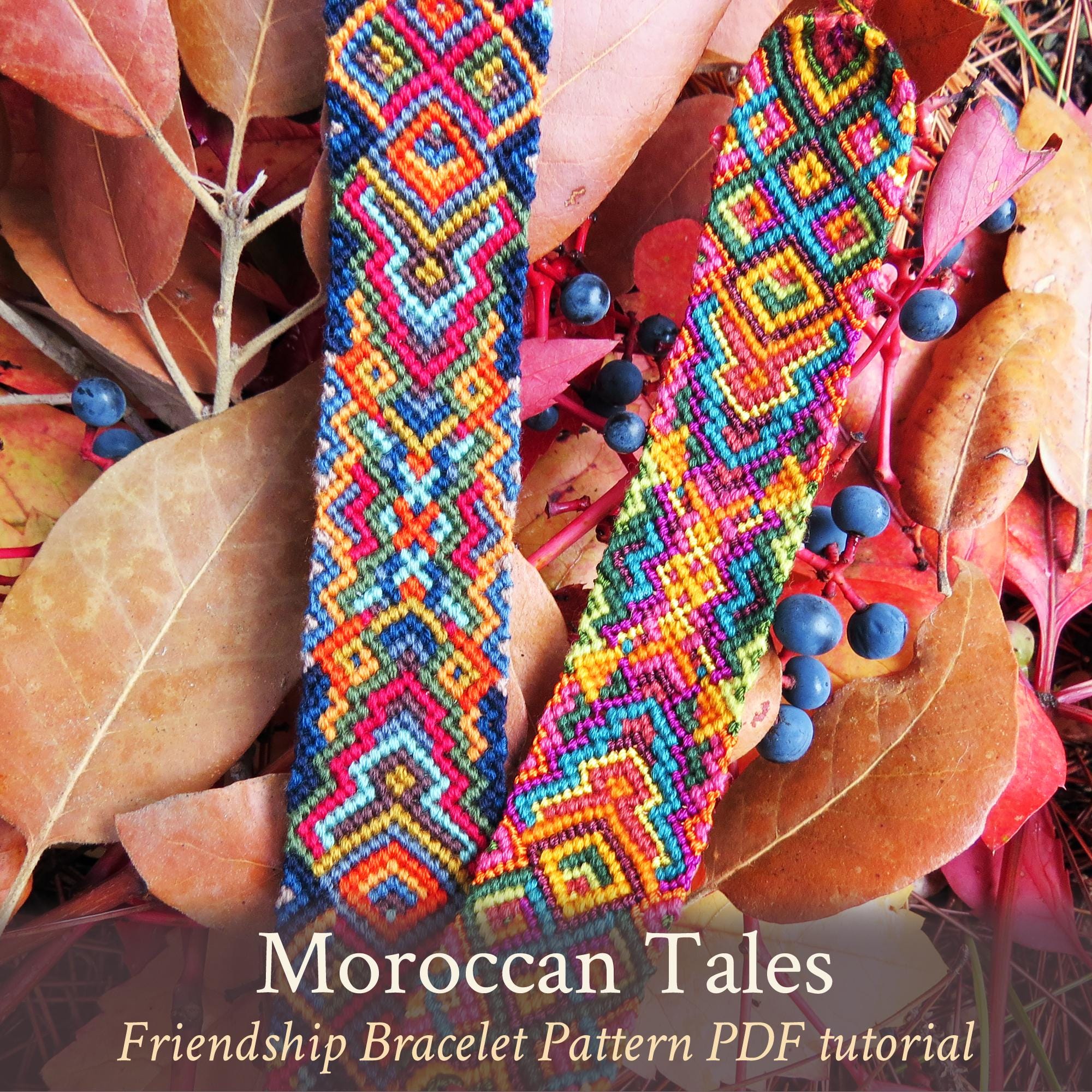 Moroccan Tales friendship bracelet pattern - PDF tutorial - advanced level