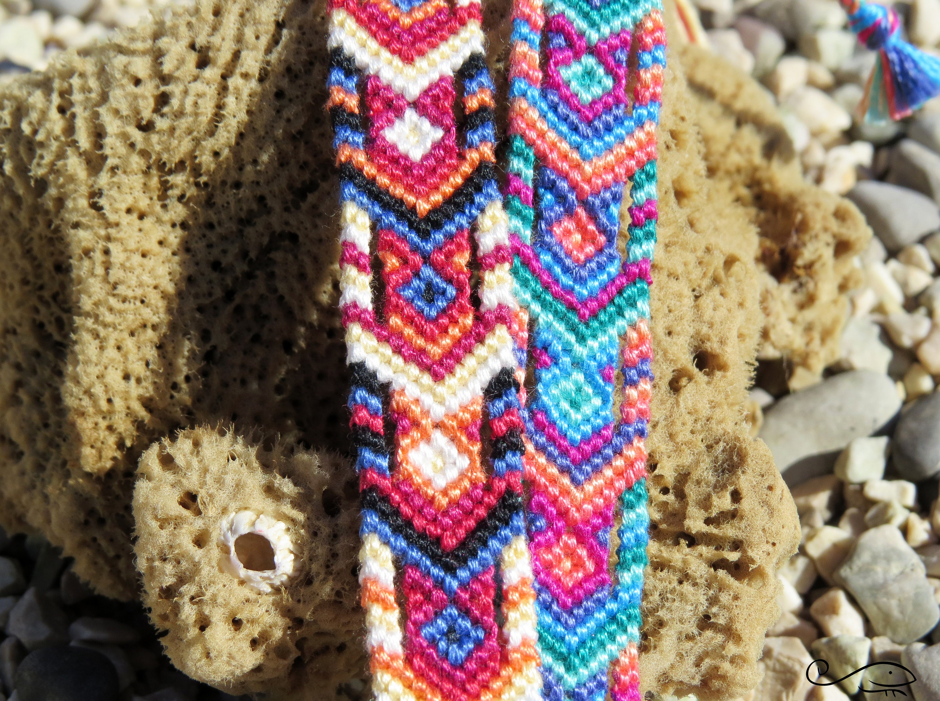 Friendship Bracelet Pattern, Bracelet Pattern, 'ocean and Leaves