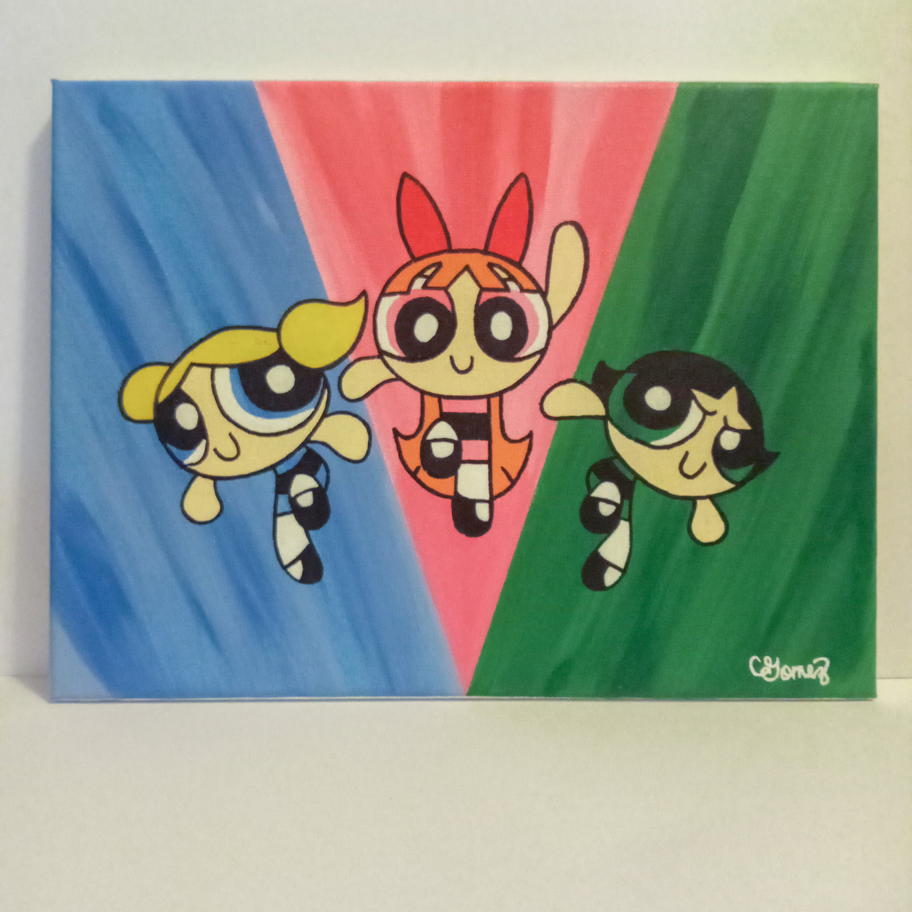 Powerpuff Girls Acrylic Painting Etsy