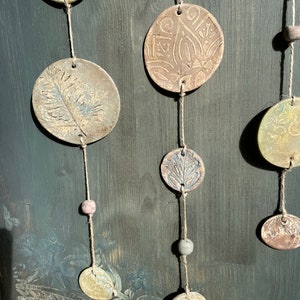 Wind chime decorative wall decoration gift vintage shabby mobile unique image 4