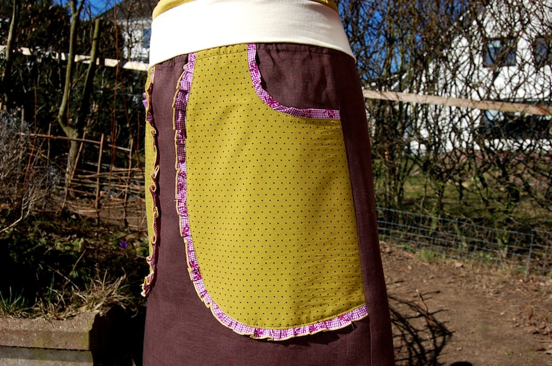 Skirt Women/'s 38 Linen Skirt Brown Skirt Women/'s Skirt