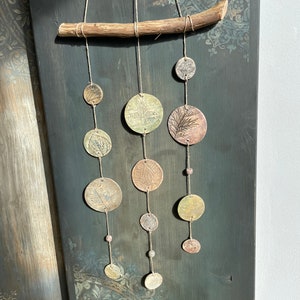 Wind chime decorative wall decoration gift vintage shabby mobile unique image 2