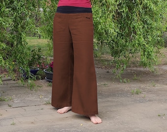 Linen trousers light brown women's trousers trousers women's brown linen trousers