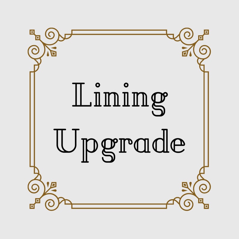 May include: A light gray background with a brown decorative border. The text "Lining Upgrade" is displayed in black, centered within the border. The border has ornate corner designs.