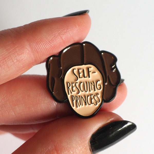 Self Rescuing Princess enamel pin - Bookish and Bakewell