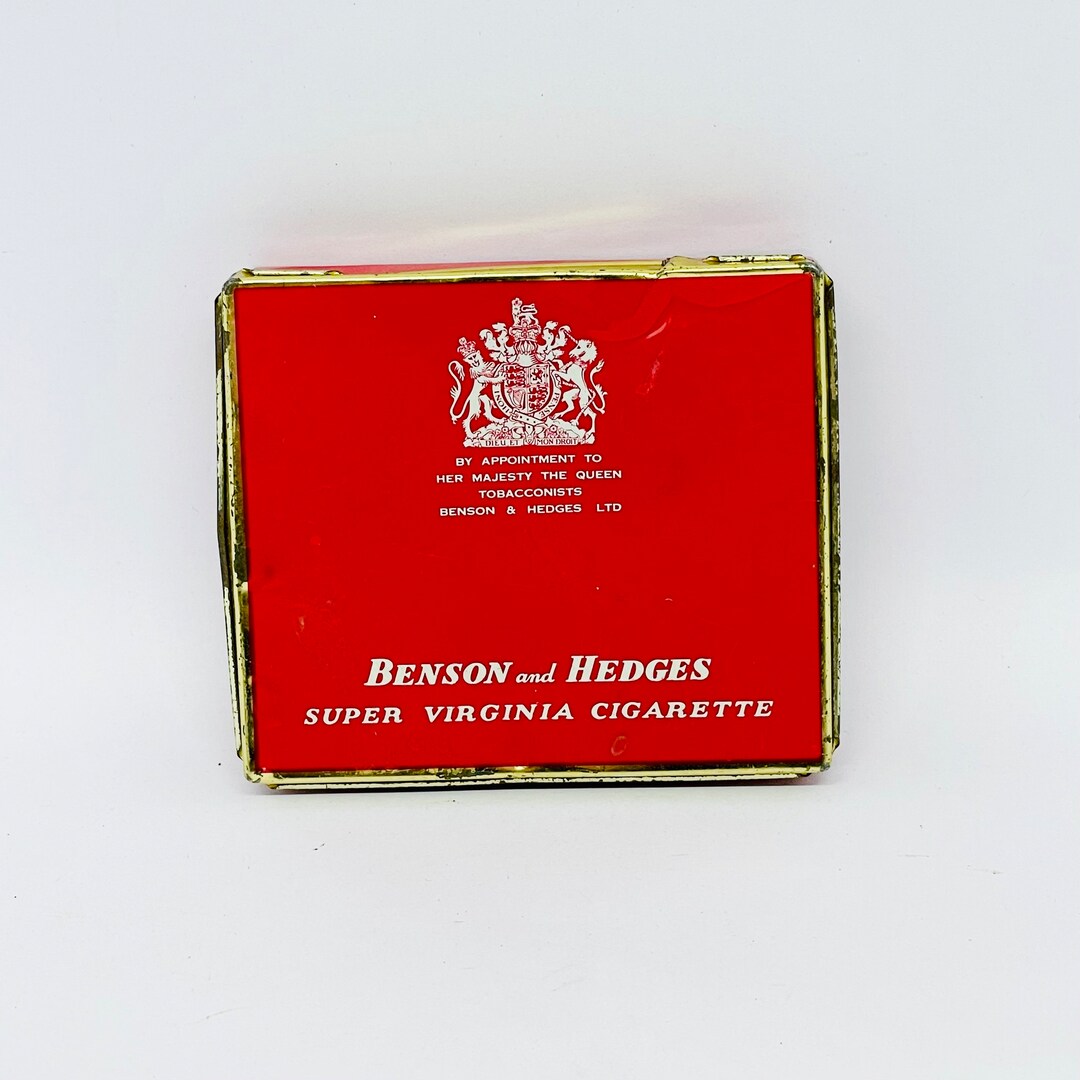 1950s Vintage Benson and Hedges Super Virginia Cigarette Tin Etsy
