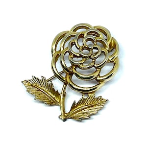 Sarah Coventry vintage flower brooch, 1960’s gold tone open work  brooch, vintage flower brooch, gifts for her