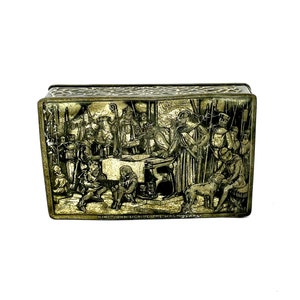 Rare Metal Toffee Tin Manufactured By Macintosh&#39;s Printed On Front &quot; King John Collectors tin