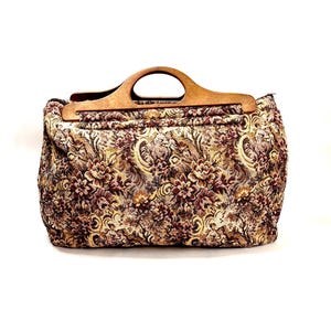 Large 60’s / 70’s Vintage BARKOAK Original Tapestry Carpet Bag - Made in UK