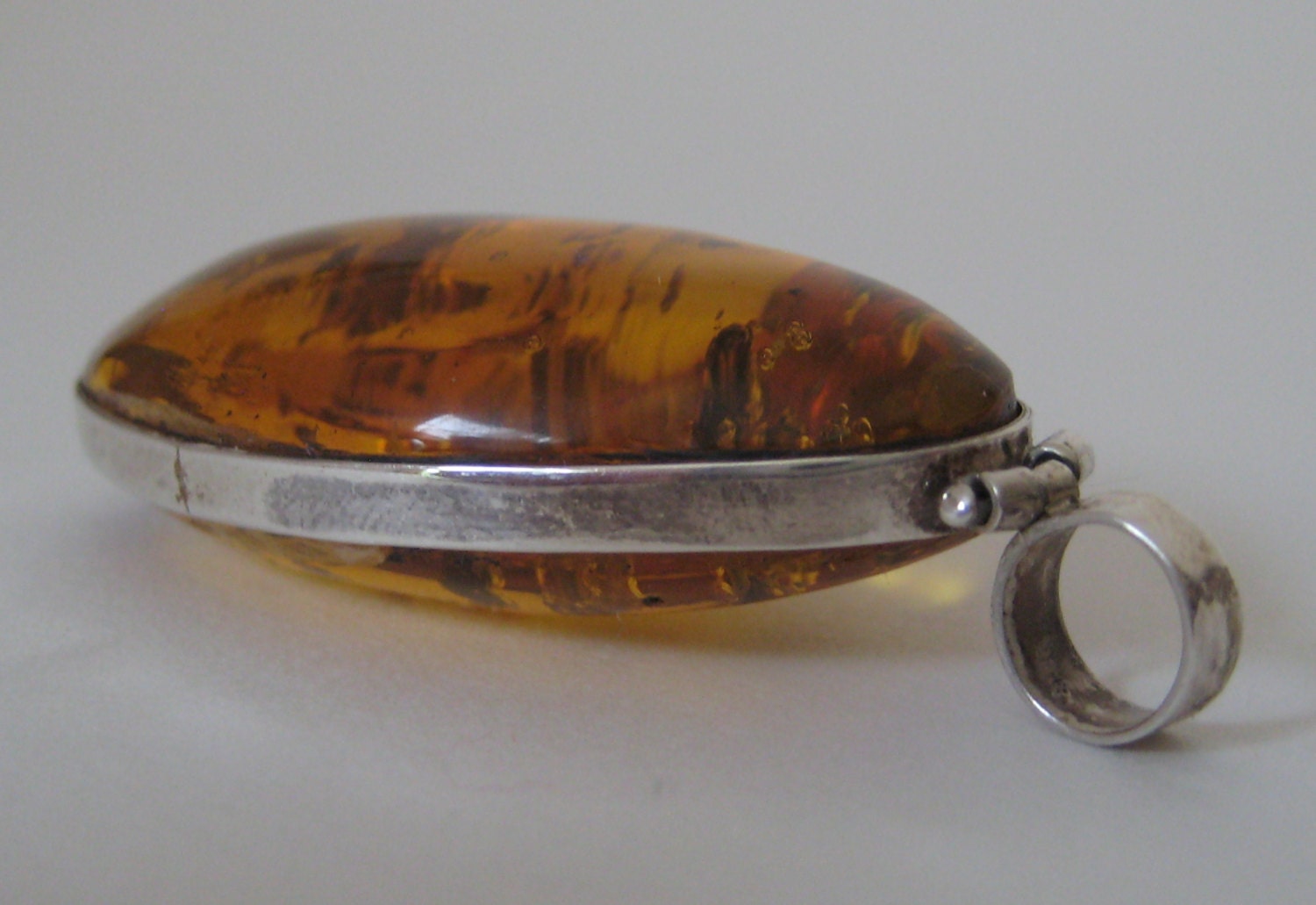 Vintage Handcrafted Amber Pendant - Etsy