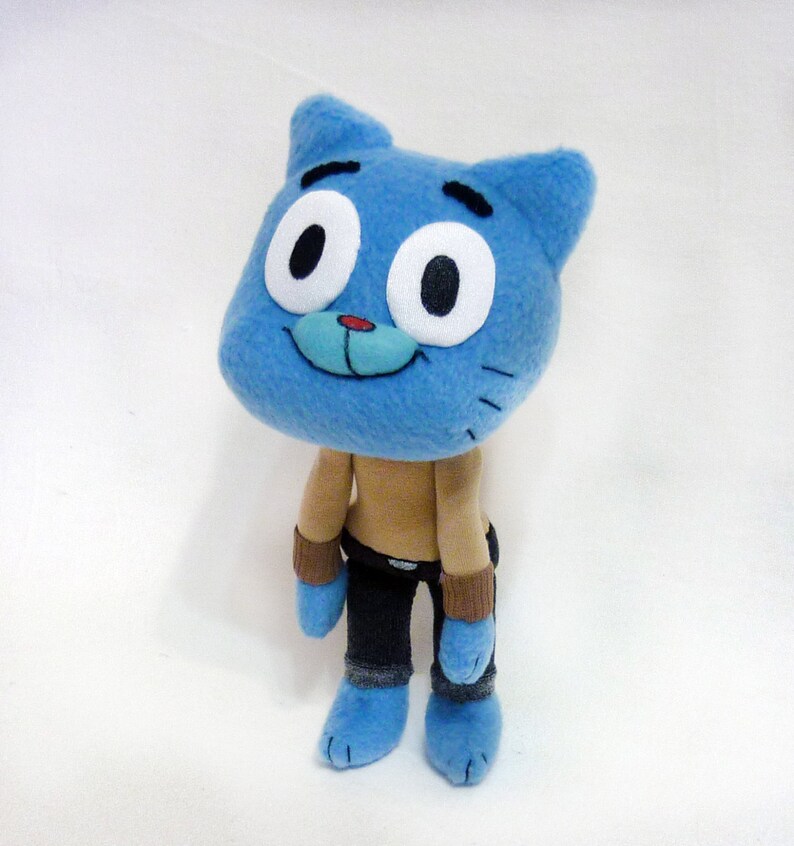 Gumball & Darwin stuffed toys from Amazing World of Gumball Etsy