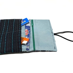 Tobacco bag with filter compartment, gift for her, gift for him, tobacco pouch, wallet, purse, cell phone bag image 8