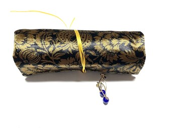 Jewelry roll, gift for her, travel jewelry bag, jewelry case, bridal shower, vegan