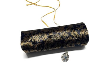 Jewelry roll, gift for her, travel jewelry bag, jewelry case, bridal shower, vegan