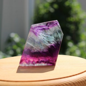 Small Rainbow Fluorite Slice Slab Polished Fluorite High Quality