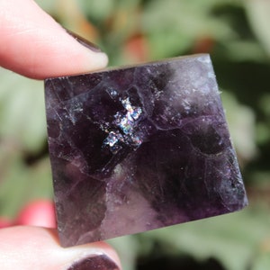Small Rainbow Fluorite Slice Slab Polished Fluorite High Quality